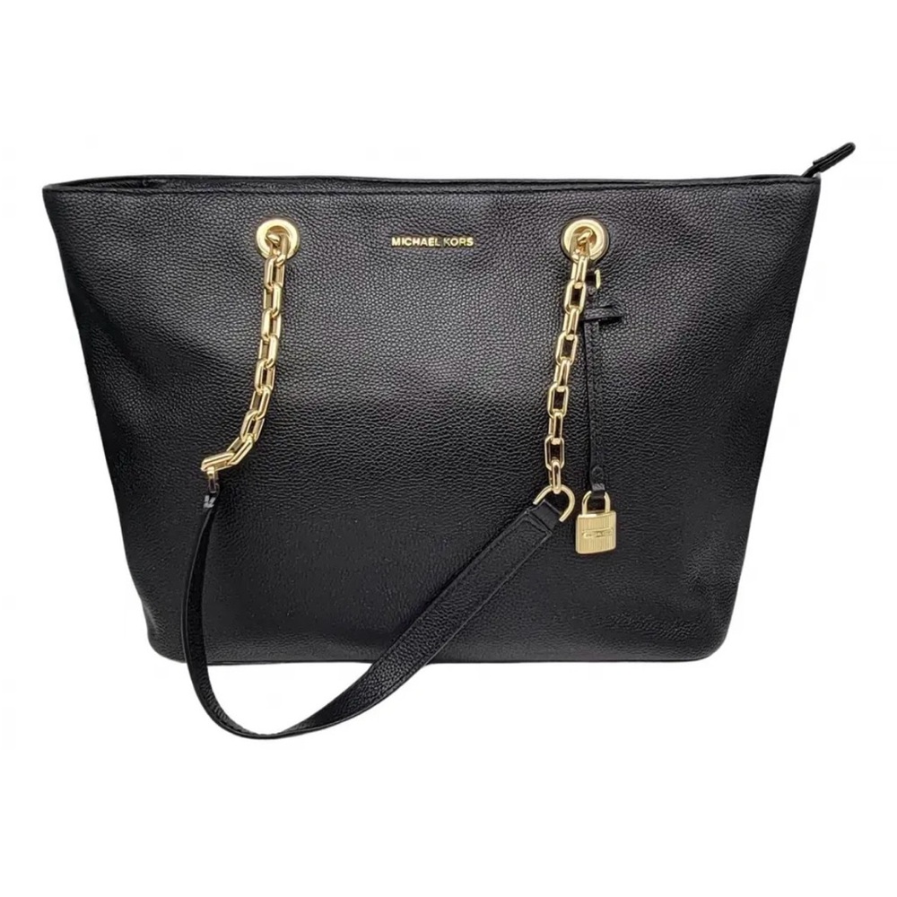 Michael Kors Mercer Medium Chain Leather Tote – Black | NWT‎